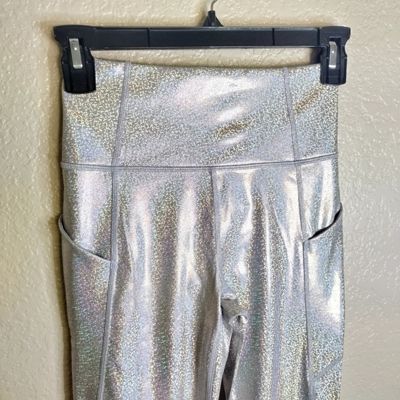 NWT Fabletics Oasis PureLuxe High-Waisted Legging in glitter hologram sz Xs - Picture 5 of 7